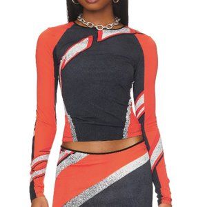 Miaou Long Sleeve Tee in Roma Print